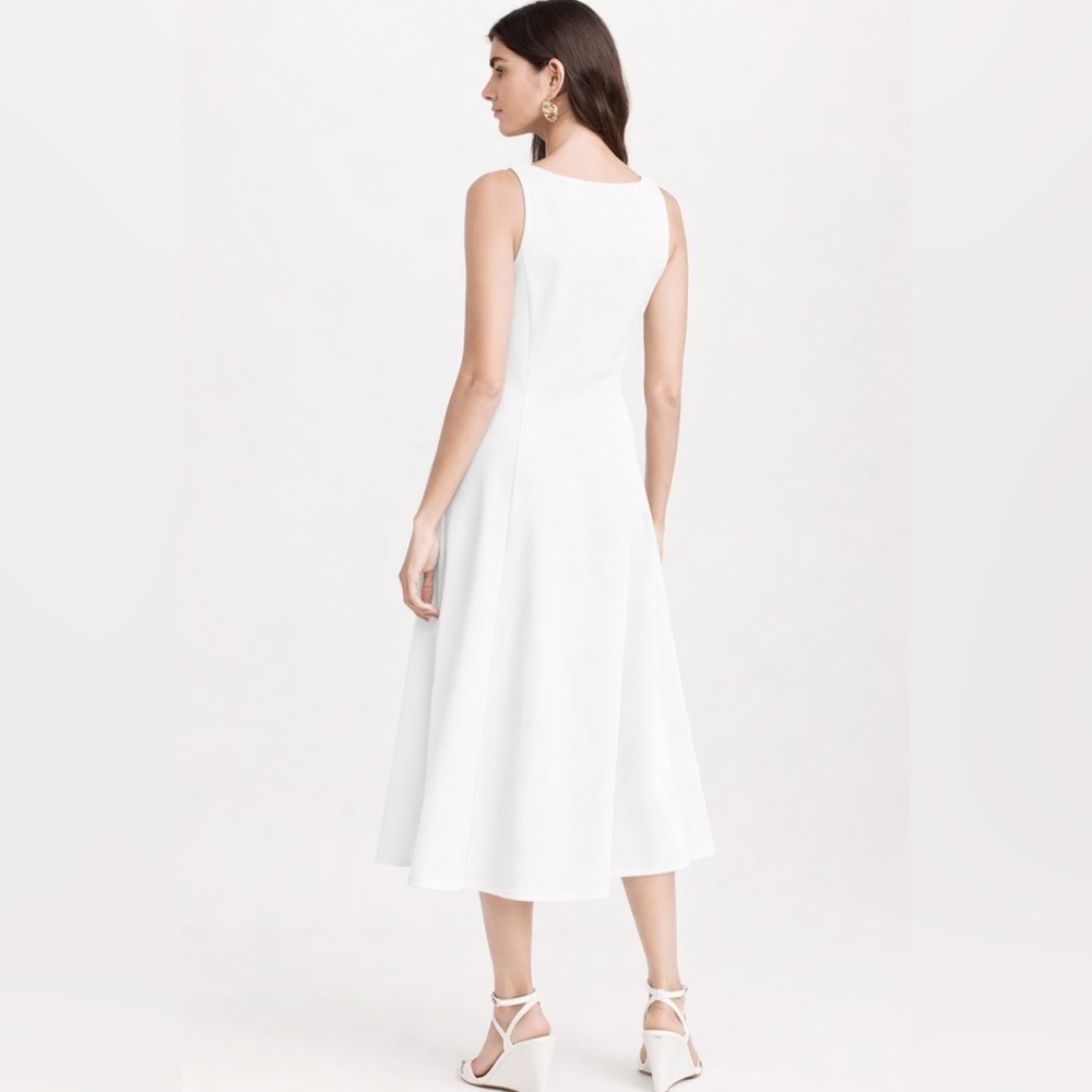 Reformation Mikol Princess Seam Scoop-Neck Pleated A-Line Midi Dress Size S - Picture 4 of 16